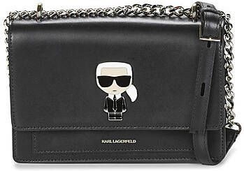 Karl Lagerfeld Crossbody bags Ikonik Metal Lock Shlderbag in zwart