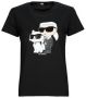 Karl Lagerfeld Ikonik 2.0 T-shirt met korte mouwen Zwart Dames - Thumbnail 2