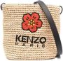 Kenzo Beige Bloemen Geborduurde Cross Body Tas Beige Dames - Thumbnail 1