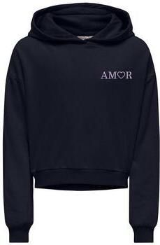 ONLY KIDS GIRL hoodie met backprint donkerblauw