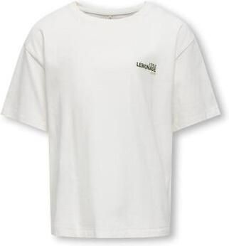 ONLY KIDS GIRL T-shirt met backprint wit - Foto 4