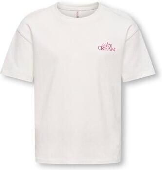 ONLY KIDS GIRL T-shirt met backprint wit - Foto 5