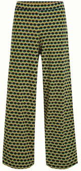 King Louie wide leg high waist casual broek geel - Foto 4