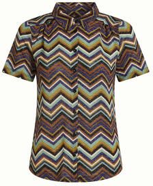 King louie Overhemd Korte Mouw Maise Blouse Shio Strong Blue - Foto 3