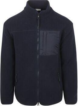Knowledge Cotton Apparel Fleece Jack Vest Fleece Navy