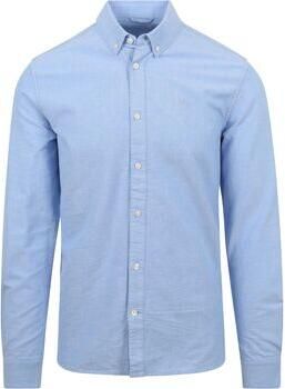 KnowledgeCotton Apparel Overhemd met lange mouwen Harald met button-downkraag
