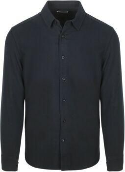 Knowledge Cotton Apparel Overhemd Lange Mouw Shirt Flannel Total Eclipse