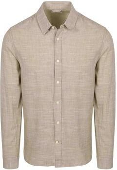 Knowledge Cotton Apparel Overhemd Lange Mouw Shirt Stripe Green