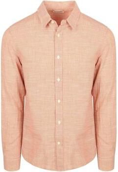 Knowledge Cotton Apparel Overhemd Lange Mouw Shirt Stripe Red