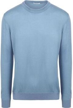 Knowledge Cotton Apparel Sweater Pullover Wol Lichtblauw