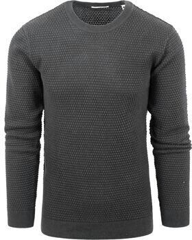 Knowledge Cotton Apparel Sweater Trui Vagn Antraciet - Foto 1