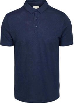 Knowledge Cotton Apparel T-shirt Knowledge Polo Regular Linnen Navy