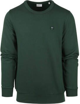 Knowledge Cotton Apparel Sweater Donkergroen
