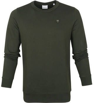 Knowledge Cotton Apparel Sweater Elm Trui Donkergroen
