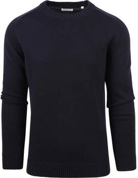 Knowledge Cotton Apparel Trui Pullover Navy