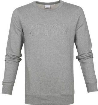 Knowledge Cotton Apparel Sweater Trui Elm Grijs
