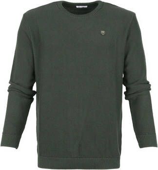 Knowledge Cotton Apparel KnowledgeCotton Apparel Trui Field Donkergroen Groen Heren