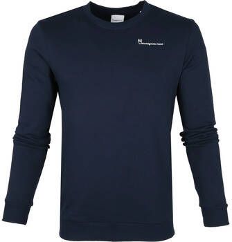 Knowledge Cotton Apparel Sweater Trui Navy Logo