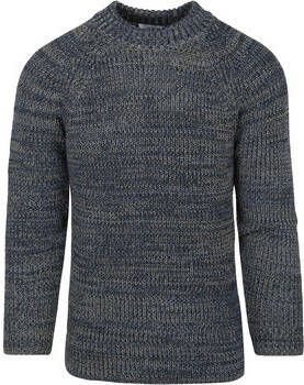 Knowledge Cotton Apparel KnowledgeCotton Apparel Trui Yarn Blauw Meerkleurig Heren