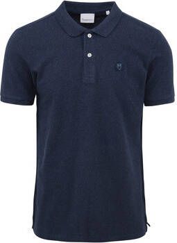 Knowledge Cotton Apparel T-shirt Polo Donkerblauw