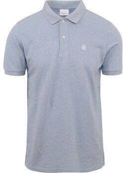 Knowledge Cotton Apparel T-shirt Polo Lichtblauw