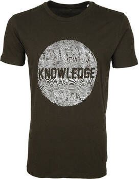 Knowledge Cotton Apparel T-shirt Alder Donkergroen