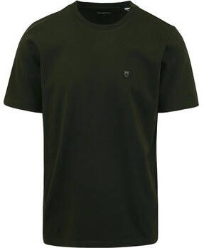 Knowledge Cotton Apparel KnowledgeCotton Apparel T-shirt Donkergroen Groen Heren