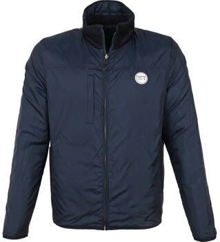 Knowledge Cotton Apparel Trainingsjack Fjord Jas Donkerblauw