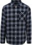 Knowledge Cotton Apparel KnowledgeCotton Apparel Overhemd Donkerblauw Geruit Blauw Heren - Thumbnail 1
