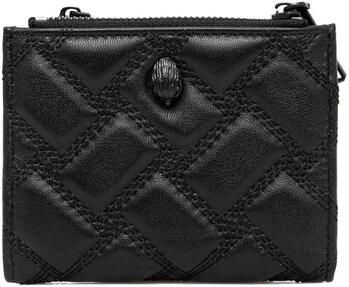 Kurt Geiger Zwarte Gewatteerde Mini Portemonnee met Metalen Adelaar Black Dames - Foto 2