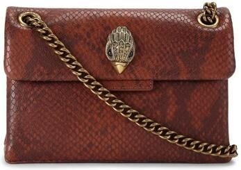 Kurt Geiger leren crossbody tas Kensington met slangenprint bruin - Foto 4