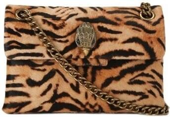 Kurt Geiger leren crossbody tas Kensington met panterprint bruin