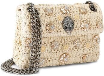 Kurt Geiger Schoudertassen Raffia Mini Kensington Creme - Foto 2