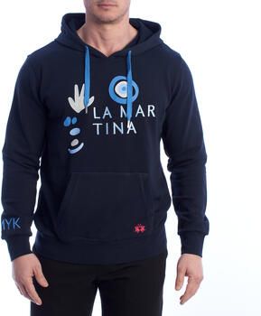LA MARTINA Hoodie met rits en unieke graphics Blue Heren - Foto 4