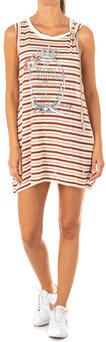 LA MARTINA Mouwloze Bruin-Beige Jurk met Geborduurd Logo Multicolor Dames - Foto 4