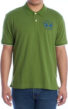 LA MARTINA Groen Katoenen Polo Shirt Korte Mouwen Logo Borduursel Green Heren - Foto 2