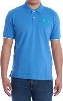 LA MARTINA Blauw Katoenen Poloshirt met Korte Mouwen Blue Heren