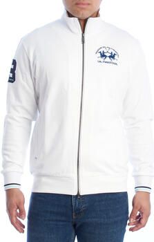 LA MARTINA Sweatshirt met rits en geborduurde details White Heren
