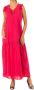 LA MARTINA Mouwloze roze jurk met kanten detail Pink Dames - Thumbnail 1