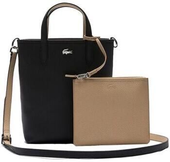 Lacoste Stijlvolle Omkeerbare Tas van Gecoat Canvas Zwart Dames