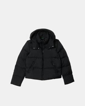 Lacoste Dames Logo Gewatteerde Jas Black Dames