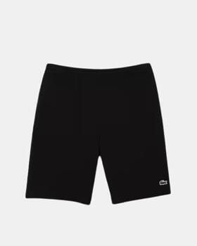 Lacoste Zwarte Katoenen Sweatshorts Krokodil Geborduurd Black Heren - Foto 4