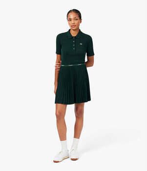 Lacoste Korte Jurk Falda Plisada Sinople