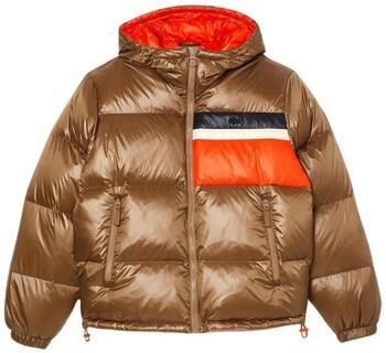 Lacoste Donsjack met Dubbelzijdig Gezicht Beige