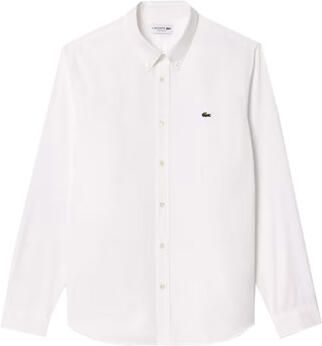 Lacoste Witte Formele Overhemd met Groene Krokodil Borduursel White Heren - Foto 14