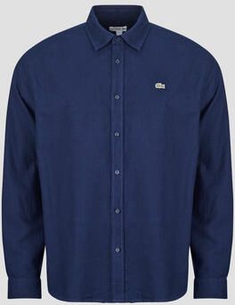 Lacoste Overhemd Lange Mouw Chemise en flanelle de coton regular fit