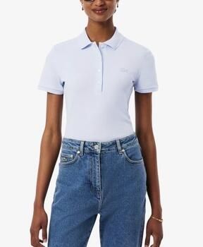 Lacoste Logo Applique Slim-Fit Poloshirt Blue Dames - Foto 2