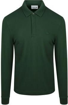 Lacoste Polo Shirt Lange Mouw Longsleeve Poloshirt Piqué Donkergroen