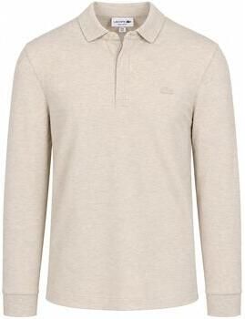 Lacoste Polo Shirt Lange Mouw Longsleeve Poloshirt Piqué OffWhite