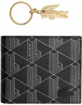 Lacoste Portemonnee met All-over motief Model 'Noir Gris'